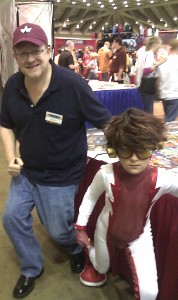 Impulse Costume Kid Meets Mark Waid