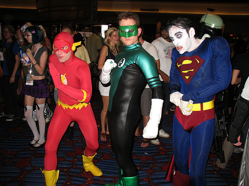 The Flash, Green Lantern, and Bizarro