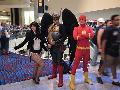 Zatanna, Hawkman, Flash