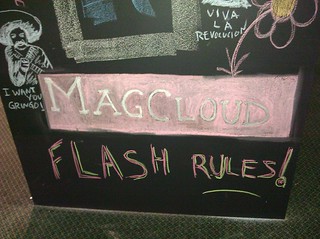 Flash Rules written on a chalkboard at Adobe MAX.