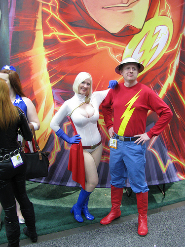 Power Girl and Flash