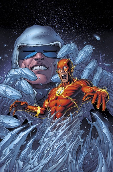 The Flash is trapped in the icy clutches of Captain Cold.