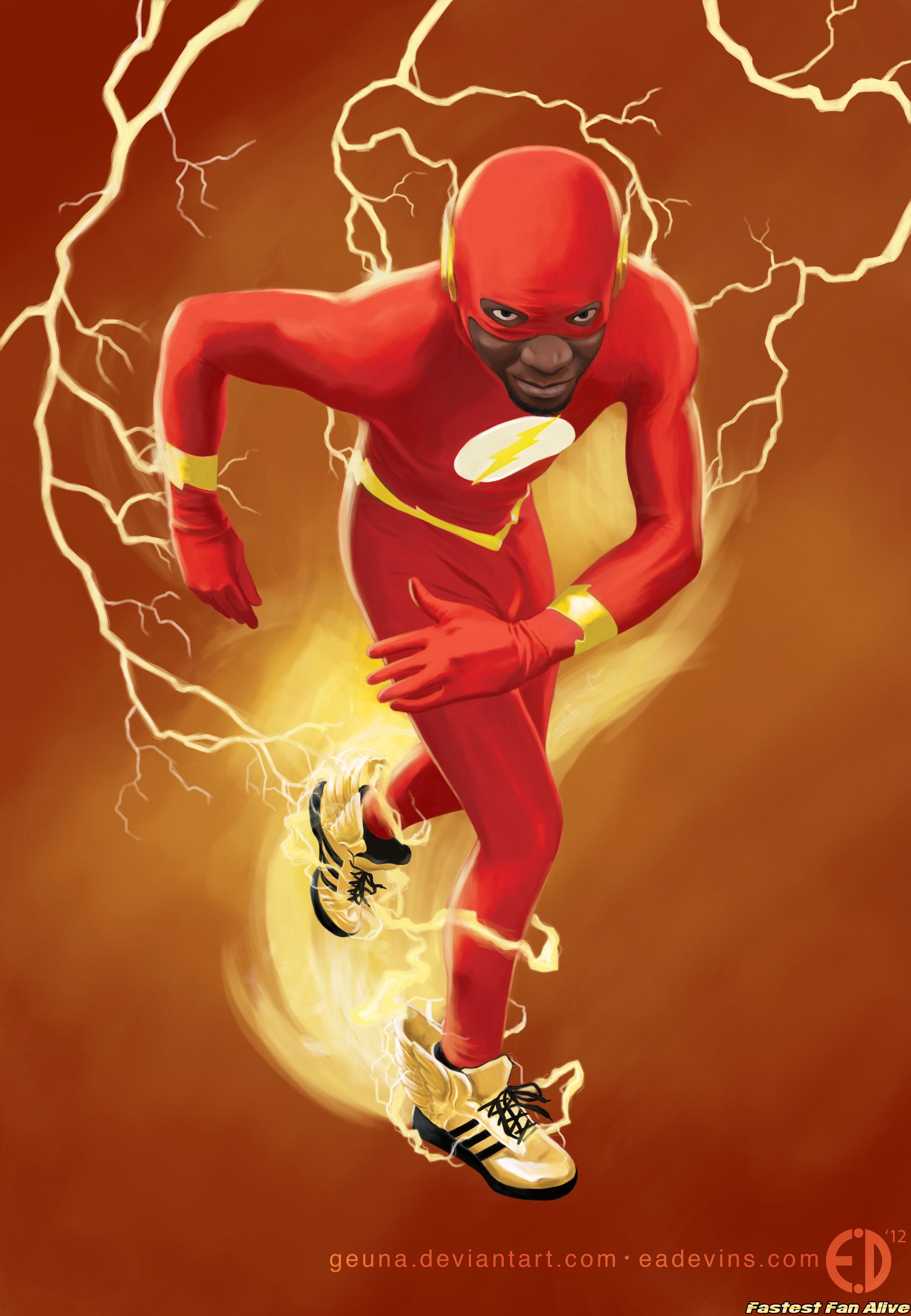 Flash Johnson, The Fastest Fan Alive: The Painting! - Speed Force, image size:2700x3900