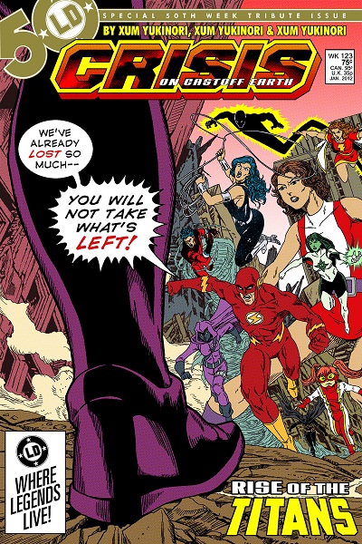 Crisis on Castoff Earth by Xum Yukinori, featuring Wally West, Donna Troy, Cassandra Cain, Stephanie Brown and more