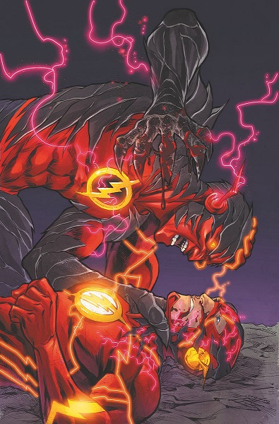 Flash vs. Reverse Flash on the cover of Flash #23