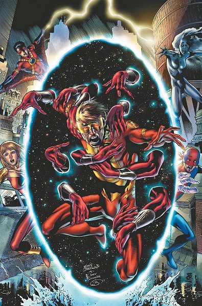 Kid Flash on the cover of Teen Titans #23