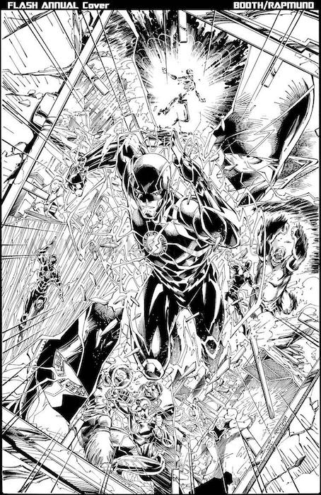 Flash Annual 3 black and white cover